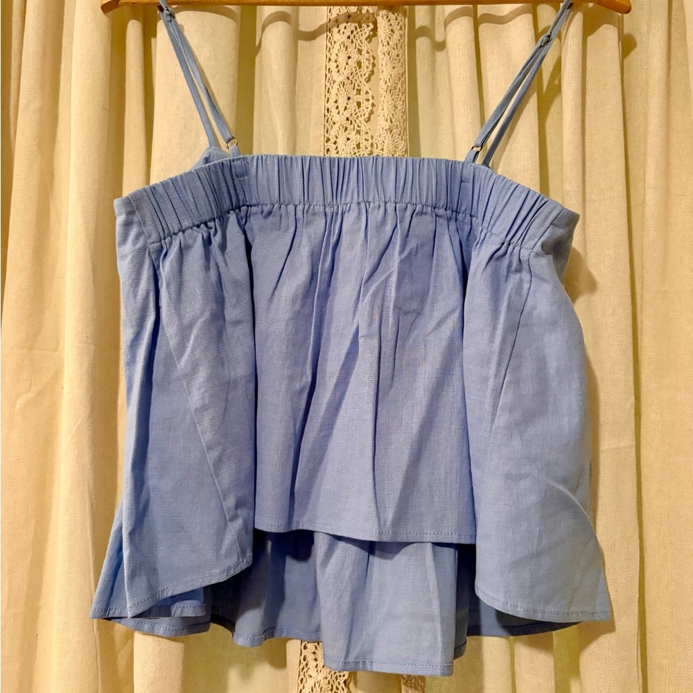 Blue Women's Spaghetti Strap Top - Picture 3 of 3